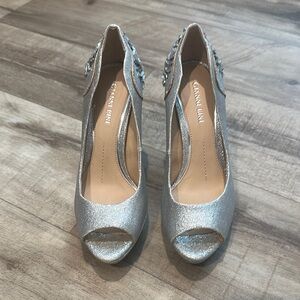 Gianni Bini Silver Shimmer Heels